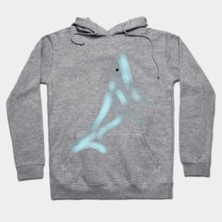 Blue dolphin watercolor animal art Hoodie